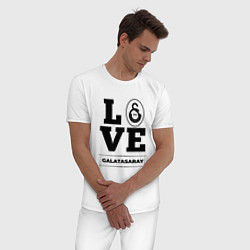 Пижама хлопковая мужская Galatasaray Love Классика, цвет: белый — фото 2