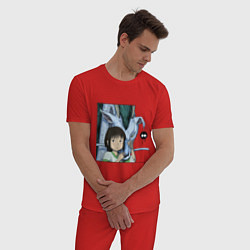 Пижама хлопковая мужская Haku & Sen, цвет: красный — фото 2