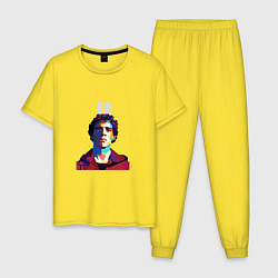 Пижама хлопковая мужская Бумажный Дом - Рио, цвет: желтый
