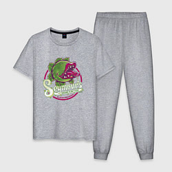 Пижама хлопковая мужская Seymours Organic Plant Food, цвет: меланж