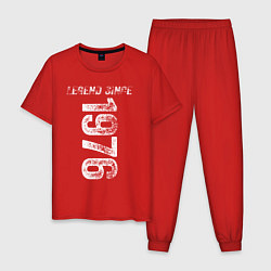 Пижама хлопковая мужская Легенда с 1976 года, цвет: красный