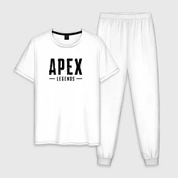Пижама хлопковая мужская Логотип игры Apex Legends, цвет: белый