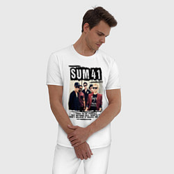 Пижама хлопковая мужская SUM 41 PIECES, цвет: белый — фото 2
