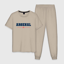 Пижама хлопковая мужская Arsenal FC Classic, цвет: миндальный