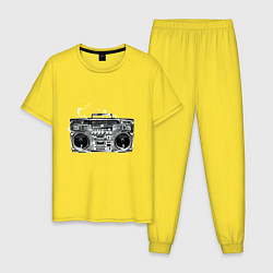 Пижама хлопковая мужская Wu-Tang Boombox, цвет: желтый