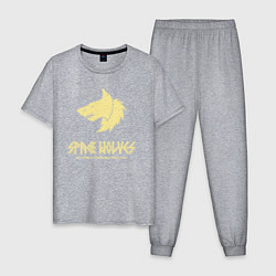 Мужская пижама Космические волки лого винтаж