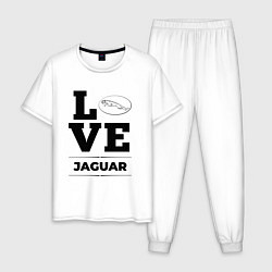 Пижама хлопковая мужская Jaguar Love Classic, цвет: белый