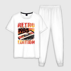Пижама хлопковая мужская Лучшее из 1985 года кассета, цвет: белый