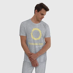 Пижама хлопковая мужская Тысяча сынов хаос винтаж лого, цвет: меланж — фото 2