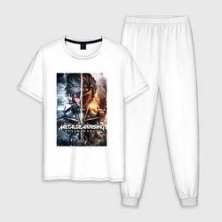 Пижама хлопковая мужская Metal Gear Rising - Revengeance, цвет: белый