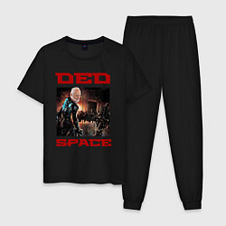 Пижама хлопковая мужская DED SPACE, цвет: черный