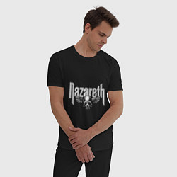 Пижама хлопковая мужская NAZARETH band, цвет: черный — фото 2