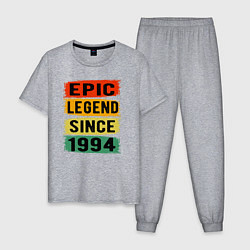Пижама хлопковая мужская Эпичный легендарный с 1994, цвет: меланж