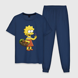 Мужская пижама Lisa Simpson с гусеницей на даче
