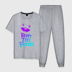 Пижама хлопковая мужская Happy Three Friends - NEON, цвет: меланж