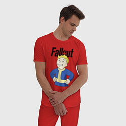 Пижама хлопковая мужская Fallout blondie boy, цвет: красный — фото 2