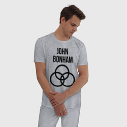 Пижама хлопковая мужская John Bonham - Led Zeppelin - legend, цвет: меланж — фото 2