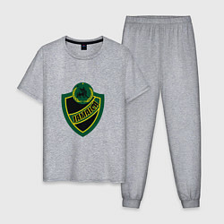 Пижама хлопковая мужская Jamaica Shield, цвет: меланж