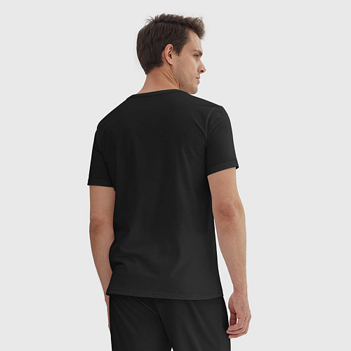 Мужская пижама Значок Suzuki в стиле glitch / Черный – фото 4