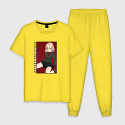 Пижама хлопковая мужская Катюша арт, цвет: желтый