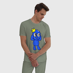 Пижама хлопковая мужская Rainbow Friends, цвет: авокадо — фото 2