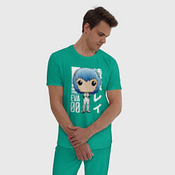 Пижама хлопковая мужская Funko pop Rei, цвет: зеленый — фото 2