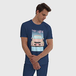 Пижама хлопковая мужская Toyota Altezza stance, цвет: тёмно-синий — фото 2