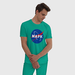 Пижама хлопковая мужская Марк Наса, цвет: зеленый — фото 2