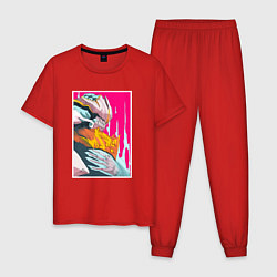Пижама хлопковая мужская Nidus, цвет: красный