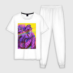 Пижама хлопковая мужская Дофламинго - One Piece, цвет: белый