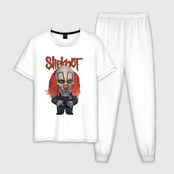 Пижама хлопковая мужская Slipknot art, цвет: белый