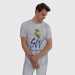 Пижама хлопковая мужская Real Madrid - Spain - sweeper, цвет: меланж — фото 2