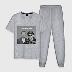 Пижама хлопковая мужская Pet shop boys, цвет: меланж