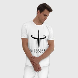 Пижама хлопковая мужская Quake III arena, цвет: белый — фото 2