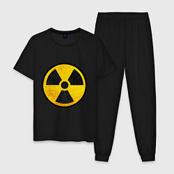 Пижама хлопковая мужская Atomic Nuclear, цвет: черный