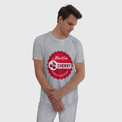 Пижама хлопковая мужская Вишневая ядер кола, цвет: меланж — фото 2