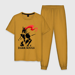 Пижама хлопковая мужская Dark Souls цвета горчичный — фото 1