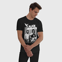 Пижама хлопковая мужская Black Sabbath rock, цвет: черный — фото 2