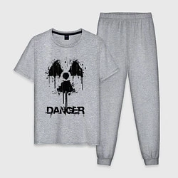 Мужская пижама Danger radiation symbol