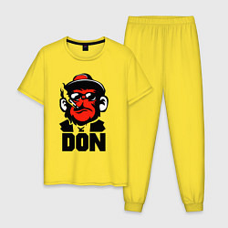 Мужская пижама Обезьяна мафиози с сигаретой