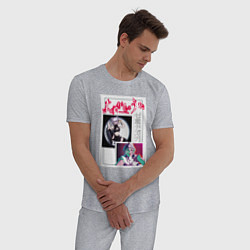 Пижама хлопковая мужская Надзуна Нанакуса art, цвет: меланж — фото 2