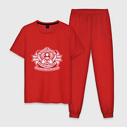 Пижама хлопковая мужская Грибное королевство, цвет: красный
