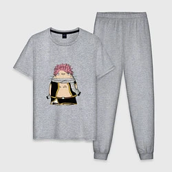 Пижама хлопковая мужская Totoro Natsu, цвет: меланж