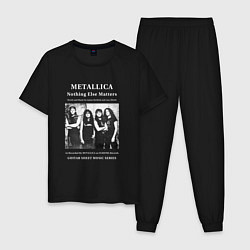 Пижама хлопковая мужская Metallica Nothing Else Matters, цвет: черный
