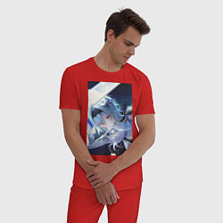 Пижама хлопковая мужская Эола - Геншин Импакт, цвет: красный — фото 2
