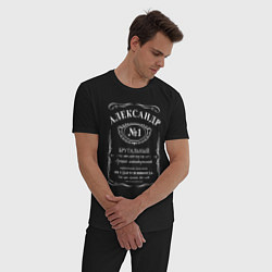 Пижама хлопковая мужская Александр в стиле Jack Daniels, цвет: черный — фото 2