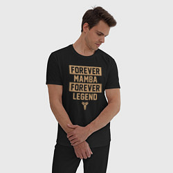 Пижама хлопковая мужская Forever mamba, цвет: черный — фото 2