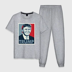Пижама хлопковая мужская Trump, цвет: меланж