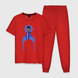 Пижама хлопковая мужская Звездный путь Дискавери Майкл Бернхэм, цвет: красный