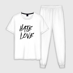 Мужская пижама Hate love Face